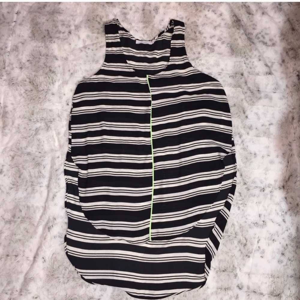 Striped Racer Back High Low Tank - Picture 2 of 5